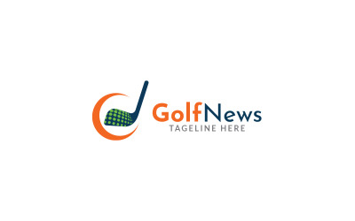 Plantilla de diseño de logotipo de noticias de golf Vol 2