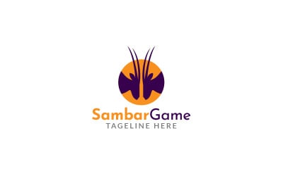 Шаблон дизайну логотипу гри Sambar