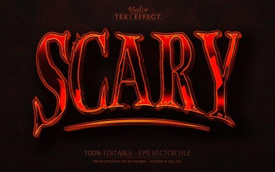 Scary - Editable Text Effect, Font Style, Graphics Illustration