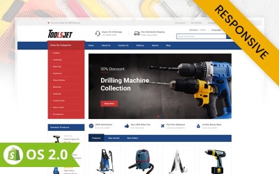 Toolsjet - Responsywny motyw Best Tools Store Shopify 2.0