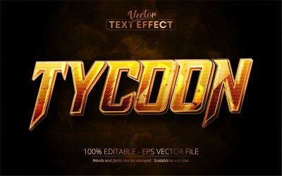 Tycoon - redigerbar texteffekt, teckensnittsstil, grafikillustration