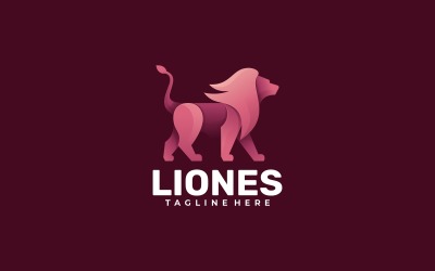 Vector Logotyp Lion Gradient Style