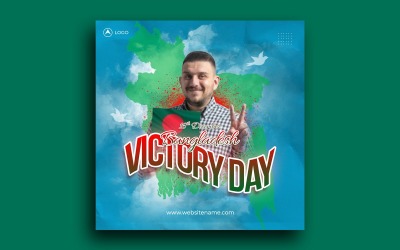 Bangladesz Dzień Zwycięstwa w mediach społecznościowych Post na Instagram Post szablon banera