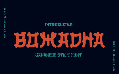 BOMADHA - Japanese style font