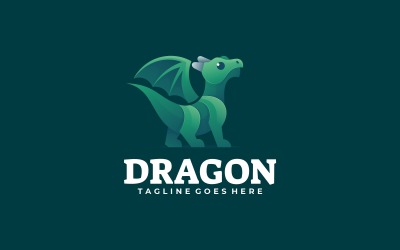 Dragon Farbverlauf Logo Vorlage