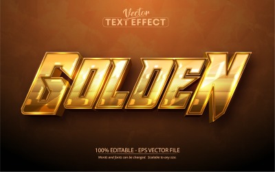 Gouden - bewerkbaar teksteffect, letterstijl, grafische illustratie