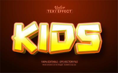 Kids - Cartoon Style, Editable Text Effect, Font Style, Graphics Illustration