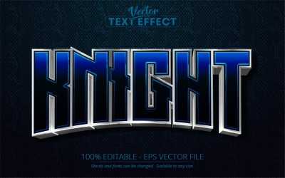 Knight - Effetto testo modificabile, stile carattere, illustrazione grafica