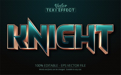 Knight - Rose Gold Style redigerbar texteffekt, teckensnittsstil, grafikillustration
