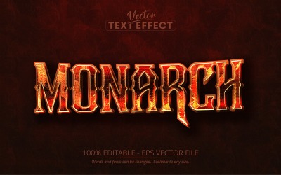 Monarch - bewerkbaar teksteffect, letterstijl, grafische illustratie