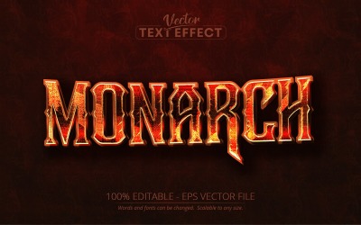 Monarch - Effet de texte modifiable, style de police, illustration graphique