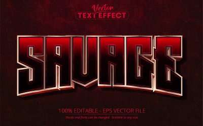 Savage - Düzenlenebilir Metin Efekti, Yazı Tipi Stili, Grafik İllüstrasyon