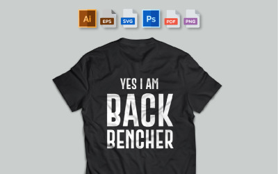 Ben Geri Bencher T-Shirt Tasarlamak Vektörüyüm