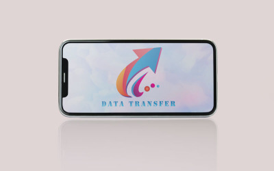 Conception de logo de transfert de données