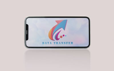 Design de logotipo de transferência de dados