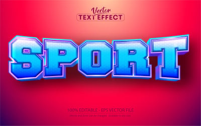 Esporte - efeito de texto editável, estilo de fonte, ilustração gráfica