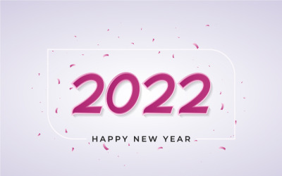 Frohes neues Jahr 2022 Gruß und Feier - Banner-Design