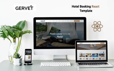 Gervet - Шаблон React для бронювання готелів
