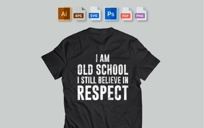 Jestem Old School T-Shirt Design Vector