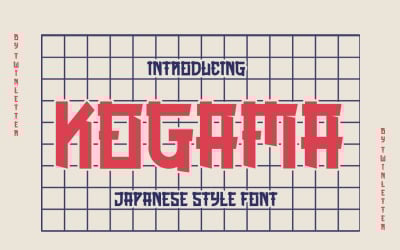 KOGAMA - japán stílusú betűtípus