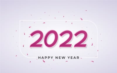Szczęśliwego Nowego Roku 2022 Powitanie I Uroczystość - Projekt Banera