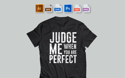 Vektor designu trička soudit mě