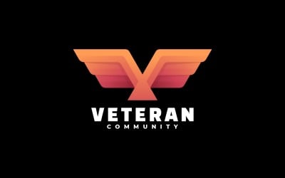 Veteran Gradient Logo Style