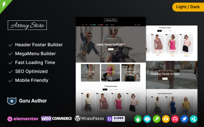 Array Store: tienda de moda y tema multipropósito para WooCommerce