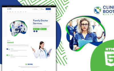 Clinicbooth Medical Clinic und Office Landing Page Vorlage