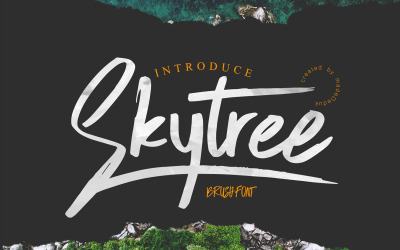 Fuente Skytree Script Brush