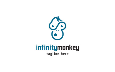 Modello di logo della scimmia dell&amp;#39;infinito
