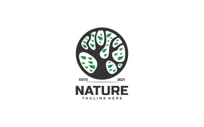 Stile vintage logo natura