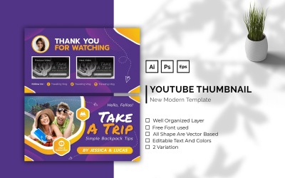 Traveling Vlog Youtube Thumbnail
