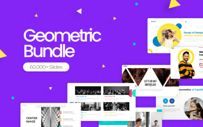 60 000+ geometriskt paket PowerPoint-mall