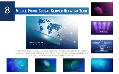 8 Mobiele telefoon Wereldwijde server Netwerktechnologie