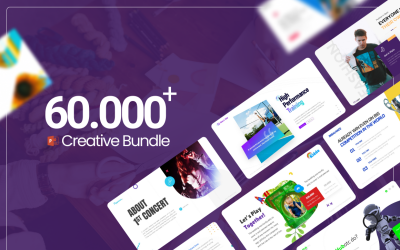 Plus de 60 000 modèles PowerPoint de regroupement créatif (B)