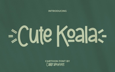 Söt Koala Cartoon Display Font