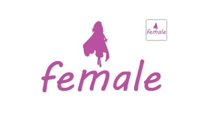 Modèle de conception de logo féminin