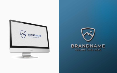Mountain Shield Logo Vorlage