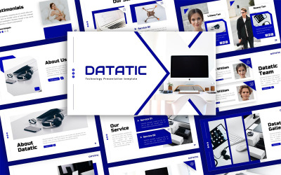 Plantilla de presentación de tecnología de datos
