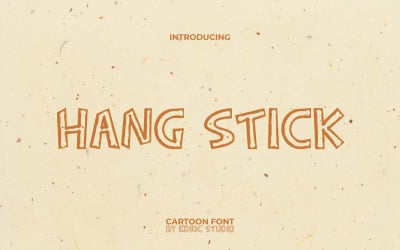 Carattere di visualizzazione del fumetto del bastone da appendere