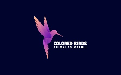Kolibri Farbverlauf Logo Vorlage