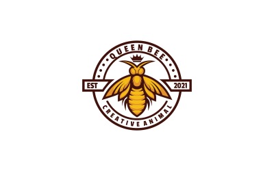 Queen Bee Vintage Logo Style
