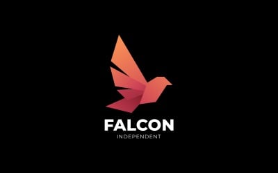 Style de logo dégradé de vecteur Falcon