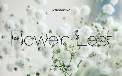 Blumenblatt dekorative Schriftart