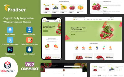 Fruitser – Élelmiszerbolt WooCommerce Store sablon