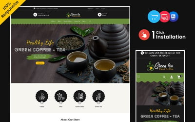 Greentea - адаптивна тема для зеленого чаю та кави OpenCart