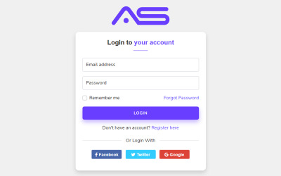 Jean - Login en registreer formulier Html-sjablonen