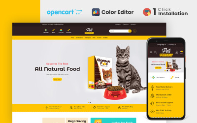 Kisállatbarát kisállatbolt Opencart téma