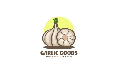 Knoblauchwaren Einfacher Logo-Stil